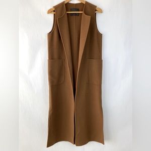 Massimo Dutti Wool Sleeveless Trench Coat Size M